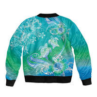Polynesia Sea Turtle Couple Sleeve Zip Bomber Jacket I Am Turtley In Love With You