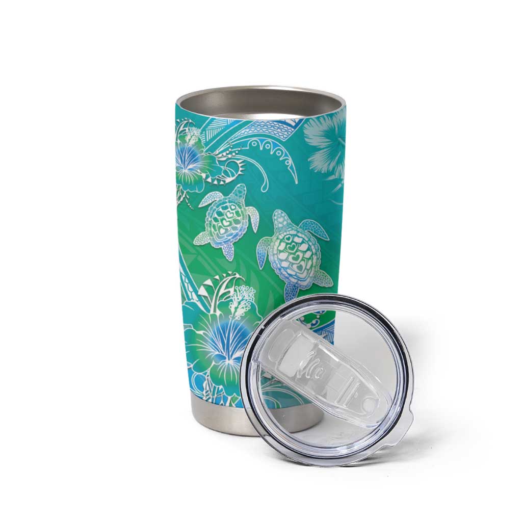 Polynesia Sea Turtle Couple Tumbler Cup I Am Turtley In Love With You