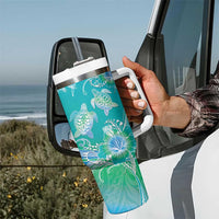 Polynesia Sea Turtle Couple Tumbler With Handle I Am Turtley In Love With You