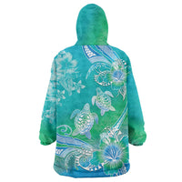 Polynesia Sea Turtle Couple Wearable Blanket Hoodie I Am Turtley In Love With You LT05 - Polynesian Pride