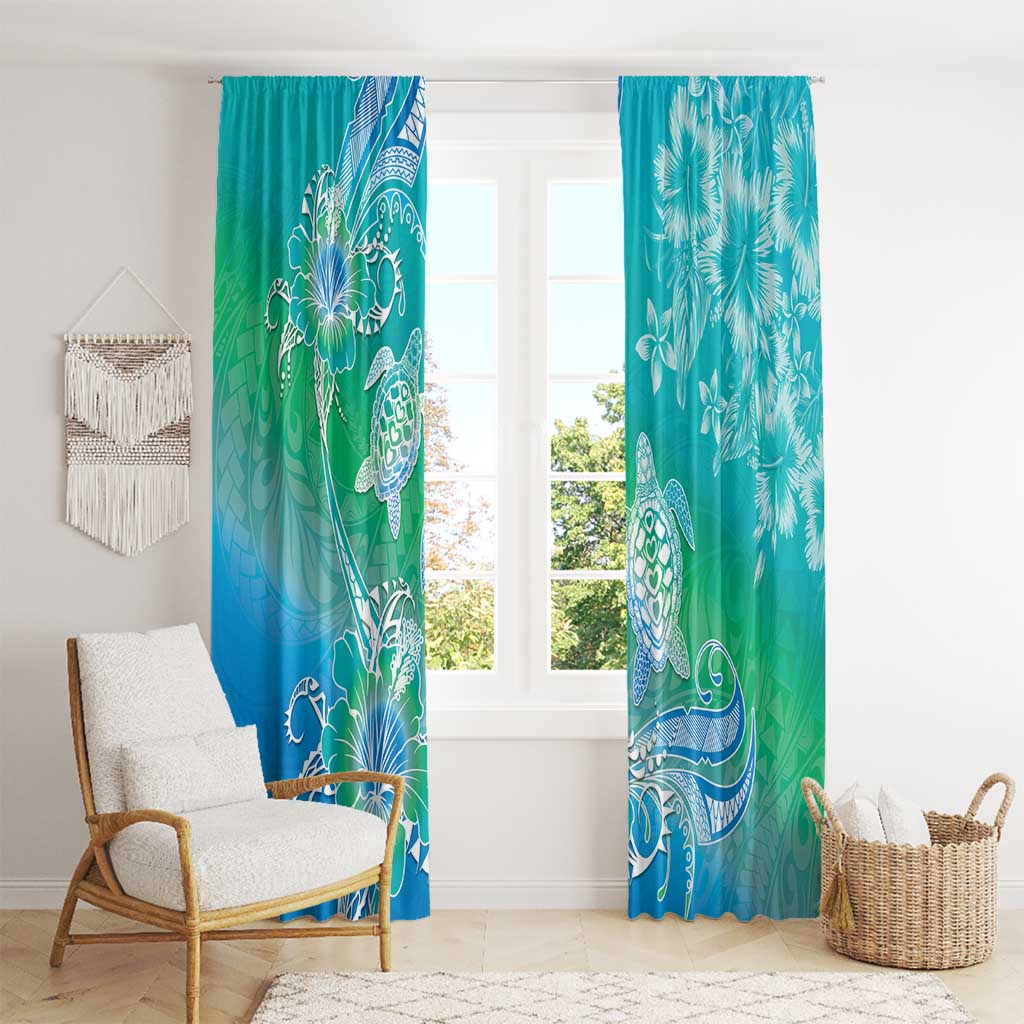Polynesia Sea Turtle Couple Window Curtain I Am Turtley In Love With You