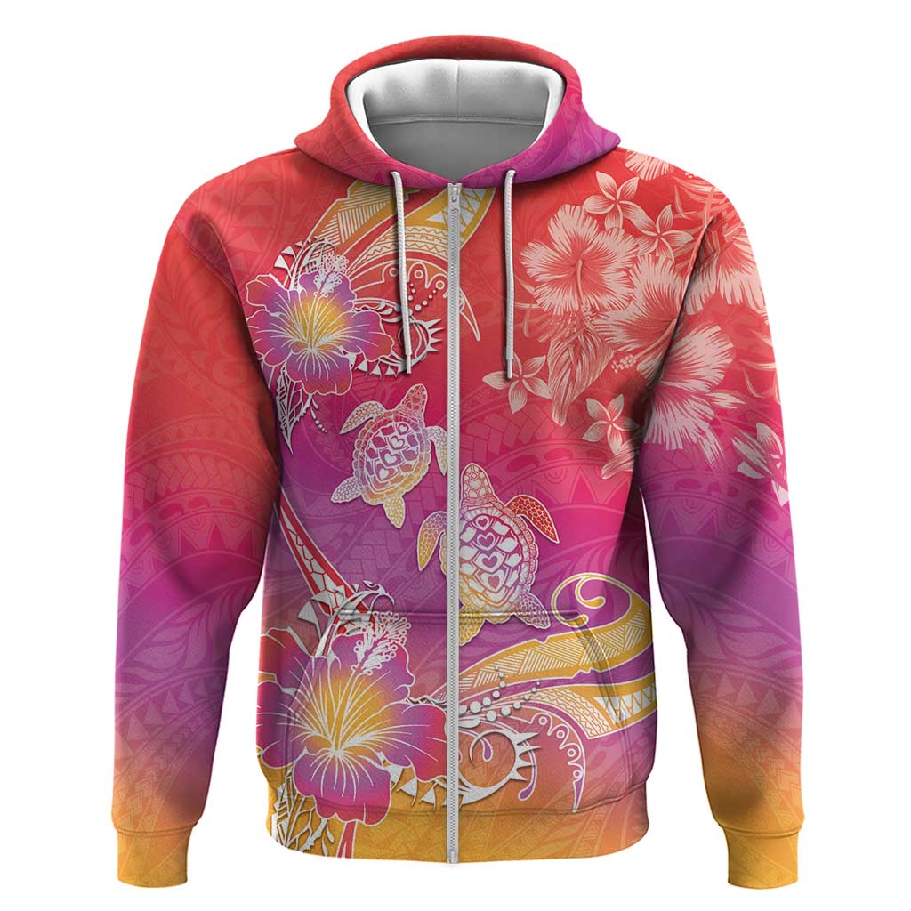 Polynesia Sea Turtle Couple Hoodie One Soul One Love