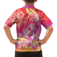 Polynesia Sea Turtle Couple Kid Hawaiian Shirt One Soul One Love