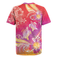 Polynesia Sea Turtle Couple Rugby Jersey One Soul One Love