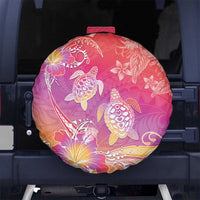 Polynesia Sea Turtle Couple Spare Tire Cover One Soul One Love