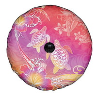 Polynesia Sea Turtle Couple Spare Tire Cover One Soul One Love