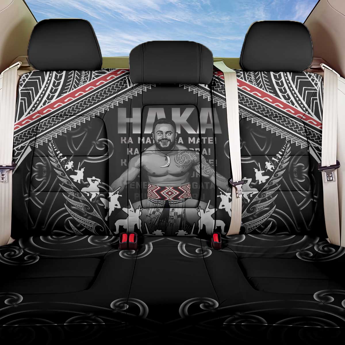 New Zealand Aotearoa Back Car Seat Cover Traditional Kapa Haka