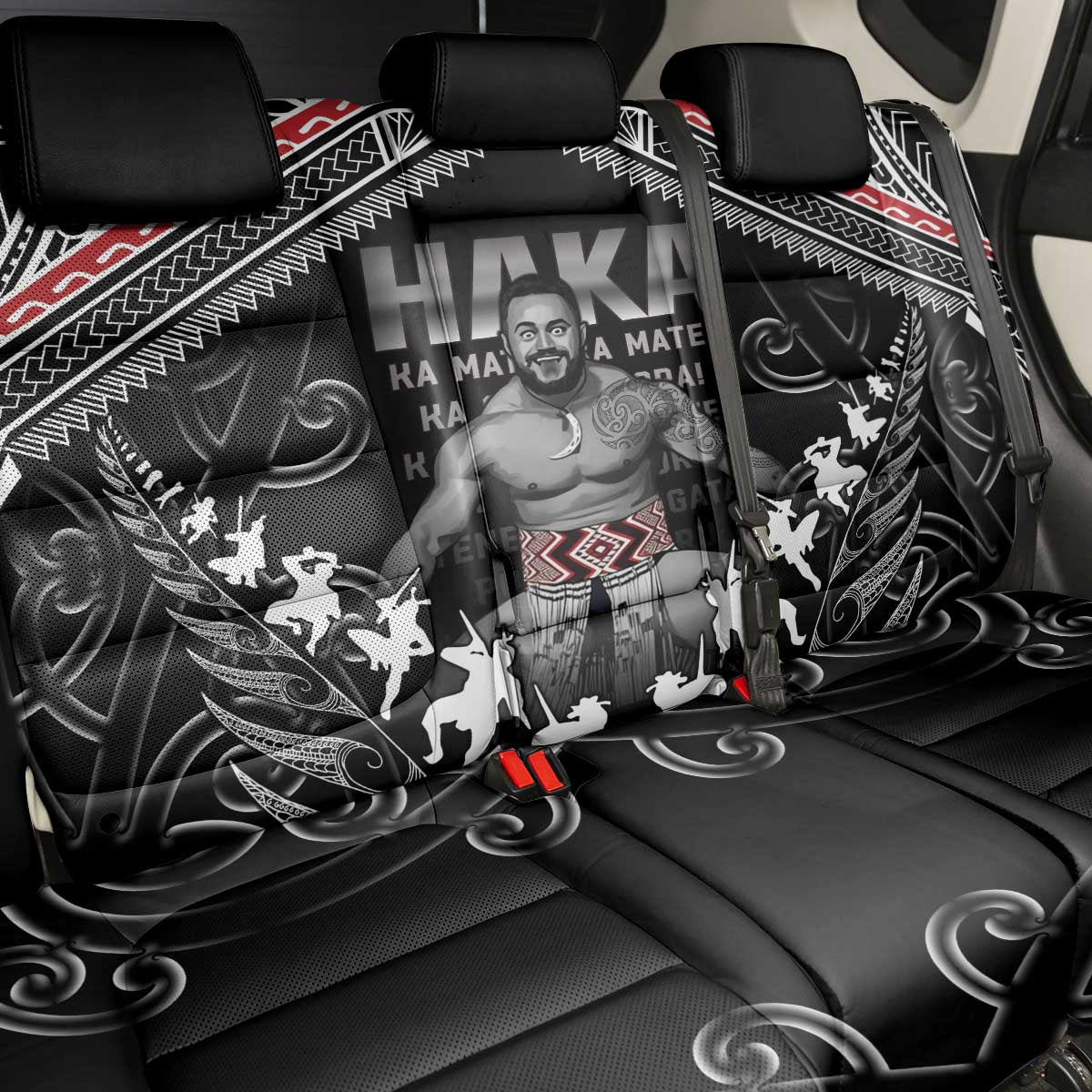 New Zealand Aotearoa Back Car Seat Cover Traditional Kapa Haka