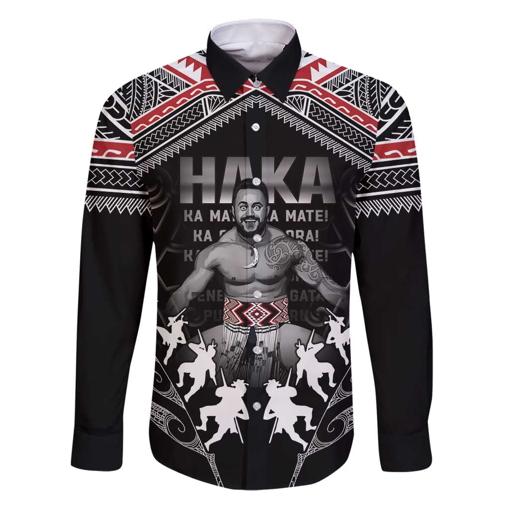 New Zealand Aotearoa Family Matching Long Sleeve Bodycon Dress and Hawaiian Shirt Traditional Kapa Haka