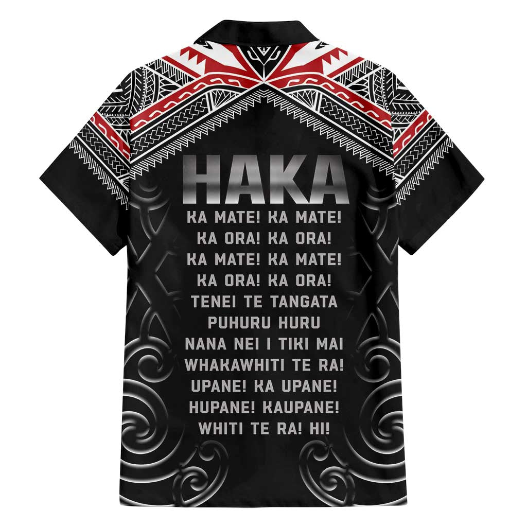 New Zealand Aotearoa Family Matching Off Shoulder Short Dress and Hawaiian Shirt Traditional Kapa Haka