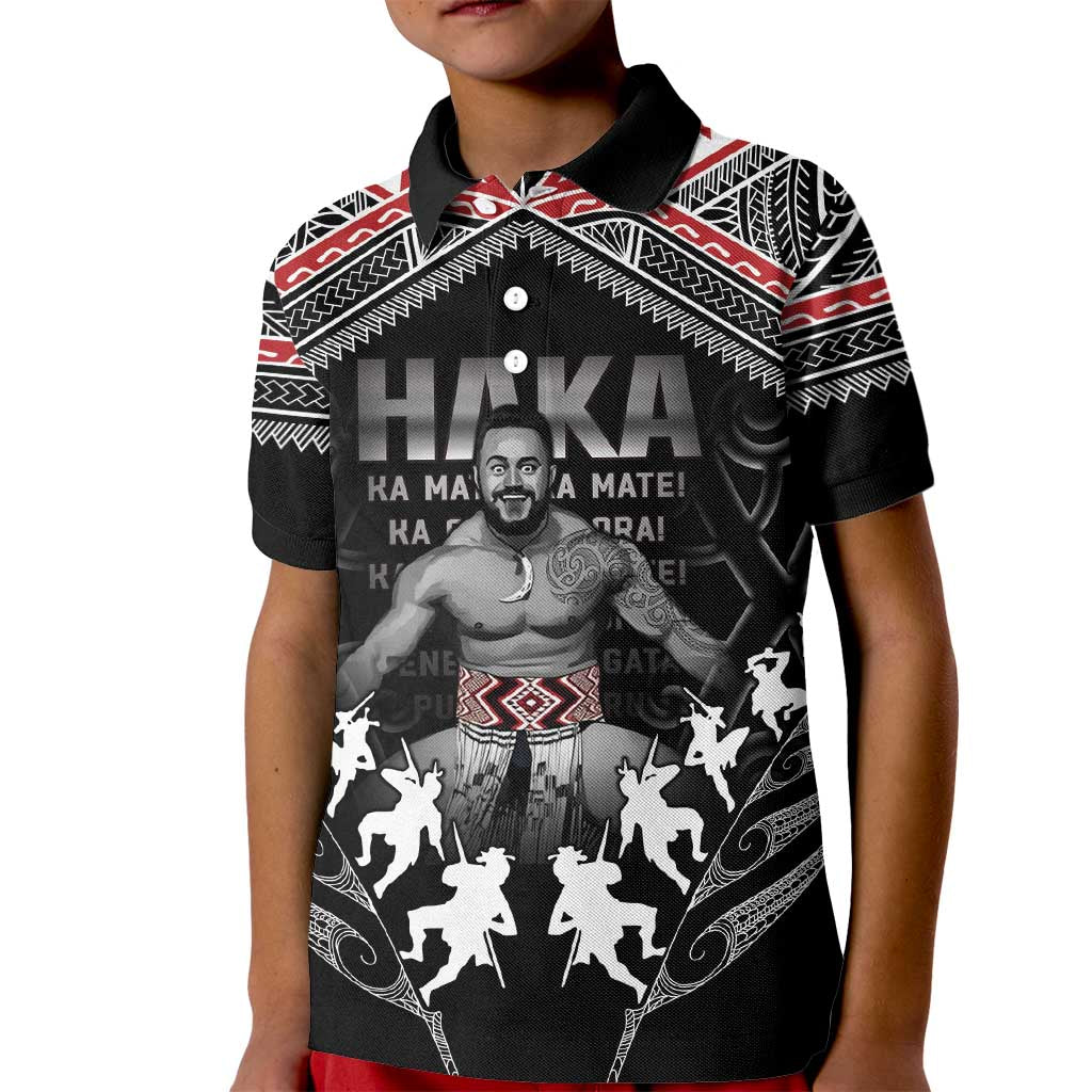 New Zealand Aotearoa Kid Polo Shirt Traditional Kapa Haka
