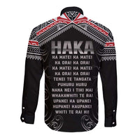 New Zealand Aotearoa Long Sleeve Button Shirt Traditional Kapa Haka LT05 - Polynesian Pride