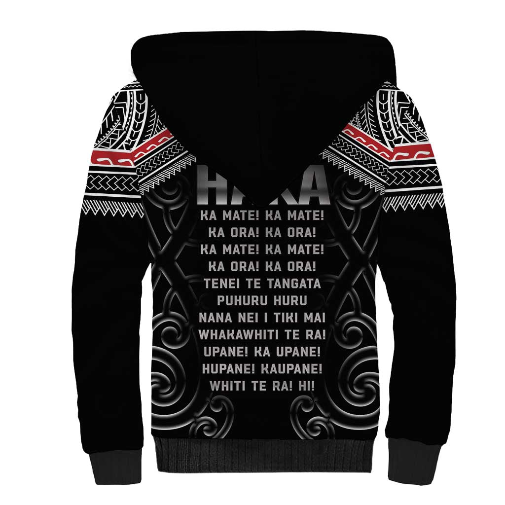 New Zealand Aotearoa Sherpa Hoodie Traditional Kapa Haka