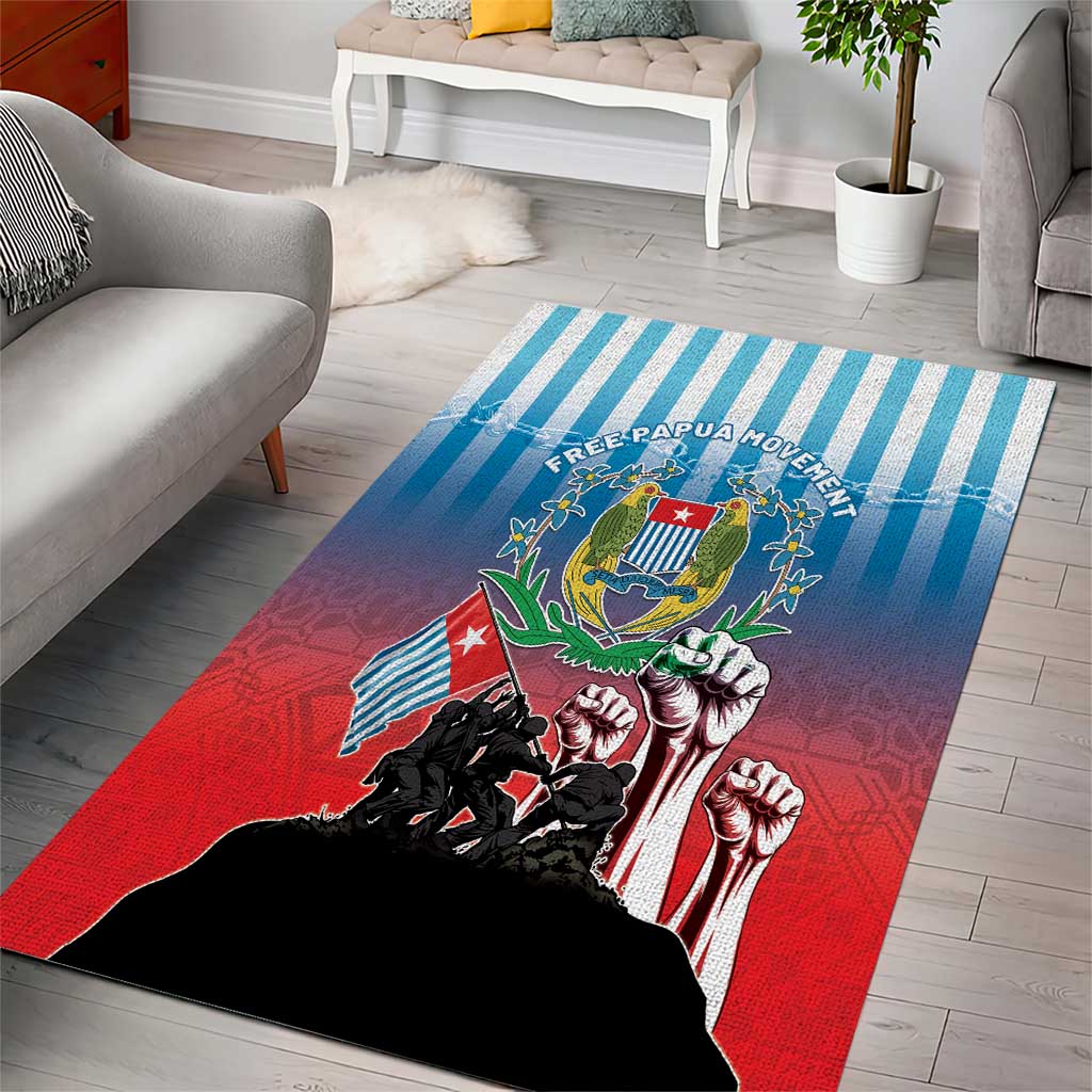 Free West Papua Area Rug One People One Soul Unique Style LT05 - Polynesian Pride