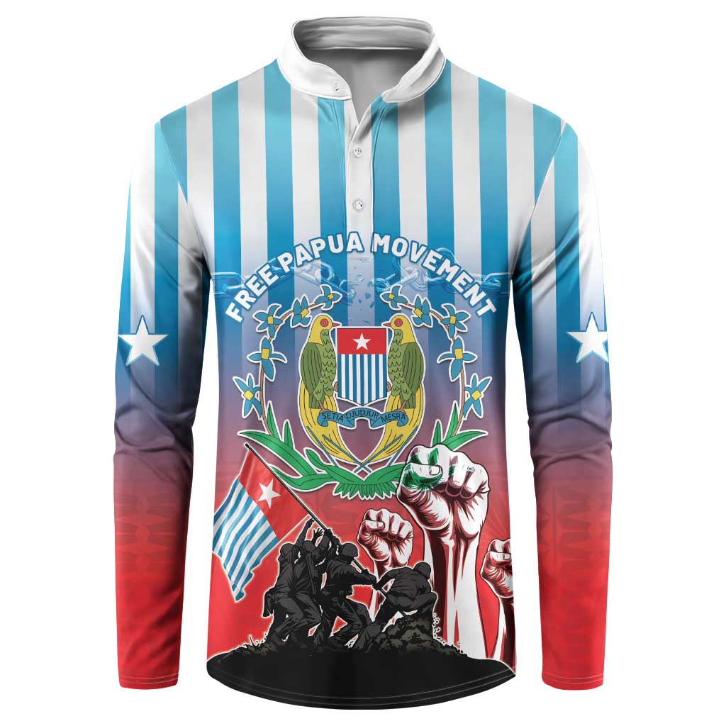 Personalised Free West Papua Button Sweatshirt One People One Soul Unique Style - Polynesian Pride