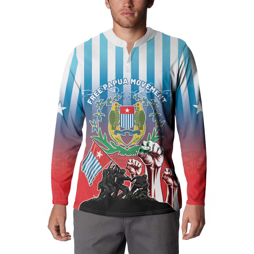 Personalised Free West Papua Button Sweatshirt One People One Soul Unique Style - Polynesian Pride
