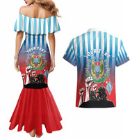 Personalised Free West Papua Couples Matching Mermaid Dress and Hawaiian Shirt One People One Soul Unique Style LT05 - Polynesian Pride