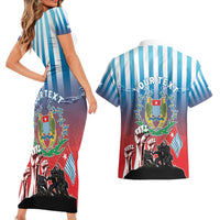 Personalised Free West Papua Couples Matching Short Sleeve Bodycon Dress and Hawaiian Shirt One People One Soul Unique Style LT05 - Polynesian Pride