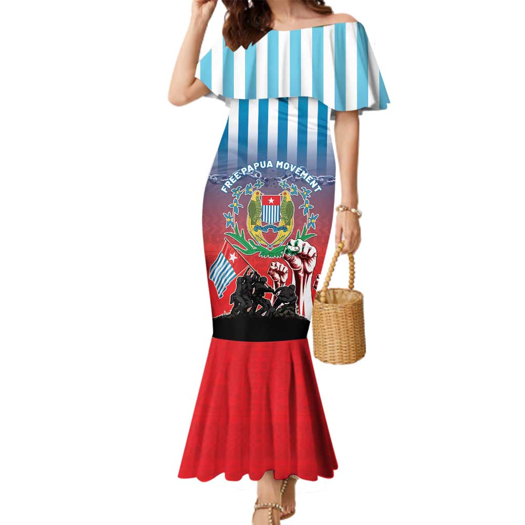 Personalised Free West Papua Family Matching Mermaid Dress and Hawaiian Shirt One People One Soul Unique Style - Polynesian Pride