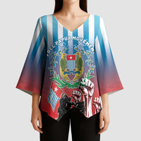 Personalised Free West Papua Kimono Sleeve Blouse One People One Soul Unique Style - Polynesian Pride