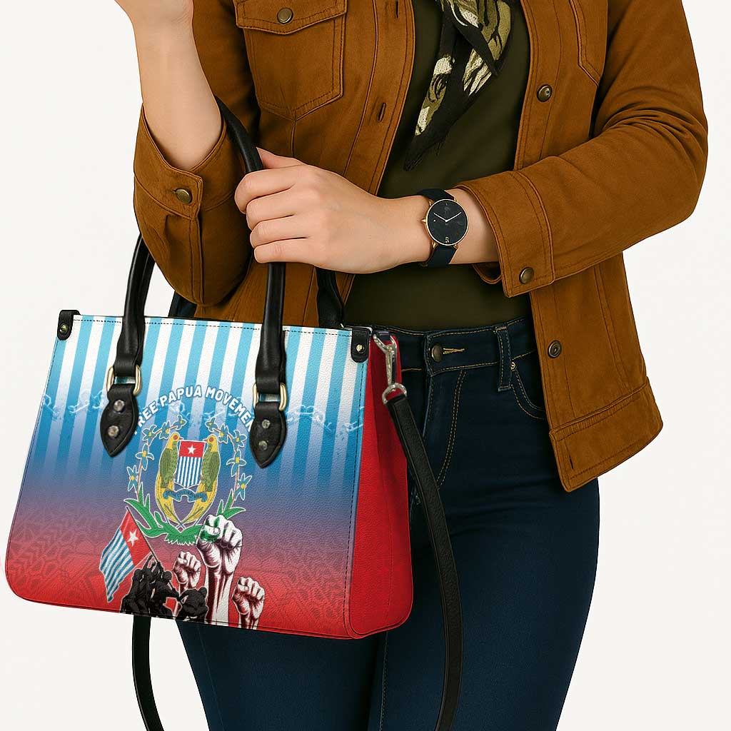 Free West Papua Leather Bag One People One Soul Unique Style - Polynesian Pride