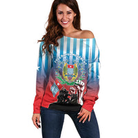 Personalised Free West Papua Off Shoulder Sweater One People One Soul Unique Style - Polynesian Pride