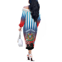 Personalised Free West Papua Off The Shoulder Long Sleeve Dress One People One Soul Unique Style - Polynesian Pride