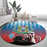 Free West Papua Round Carpet One People One Soul Unique Style - Polynesian Pride