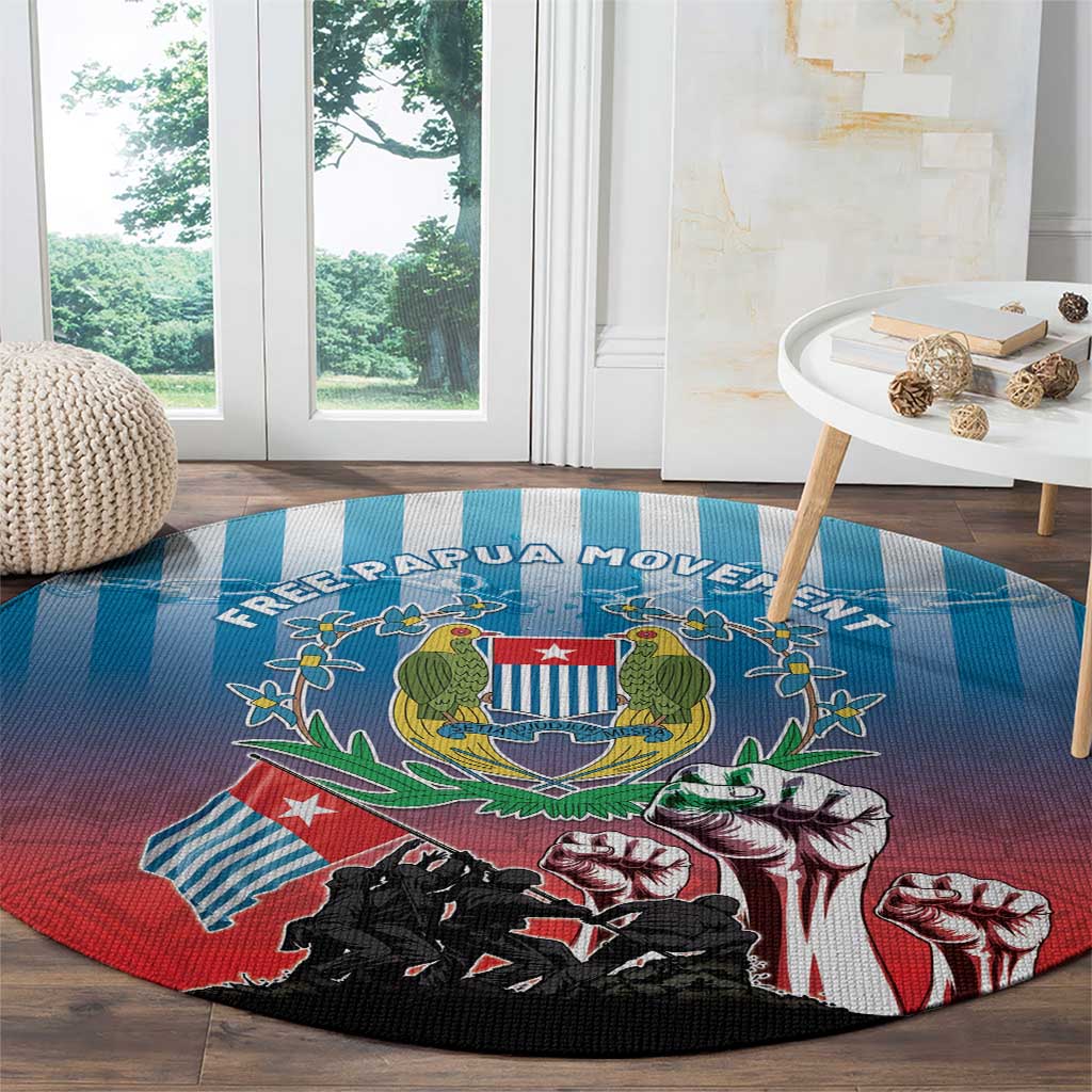 Free West Papua Round Carpet One People One Soul Unique Style - Polynesian Pride