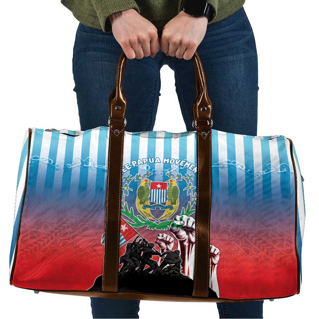 Free West Papua Travel Bag One People One Soul Unique Style LT05 Blue - Polynesian Pride