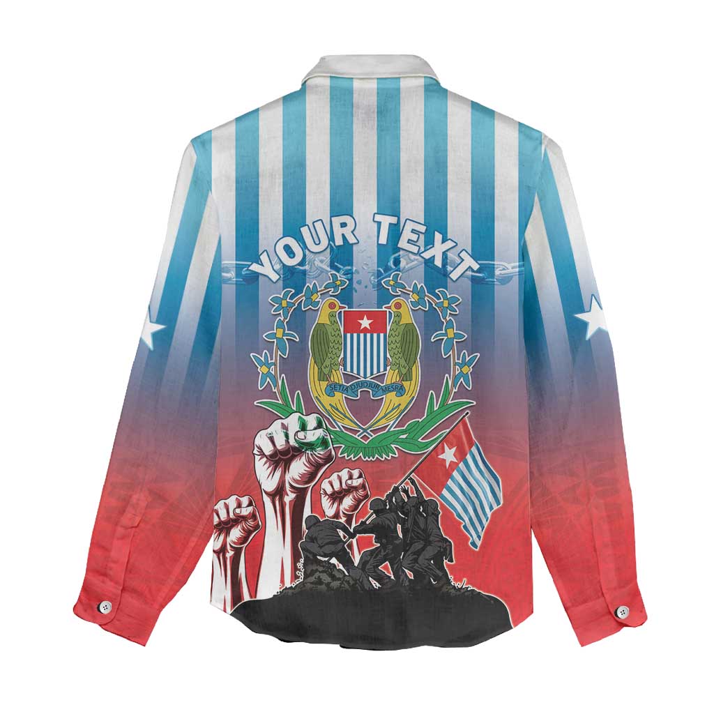 Personalised Free West Papua Women Casual Shirt One People One Soul Unique Style - Polynesian Pride