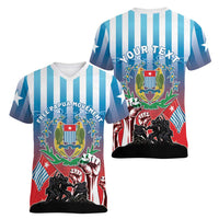 Personalised Free West Papua Women V-Neck T-Shirt One People One Soul Unique Style - Polynesian Pride