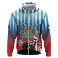Personalised Free West Papua Zip Hoodie One People One Soul Unique Style LT05 Zip Hoodie Blue - Polynesian Pride