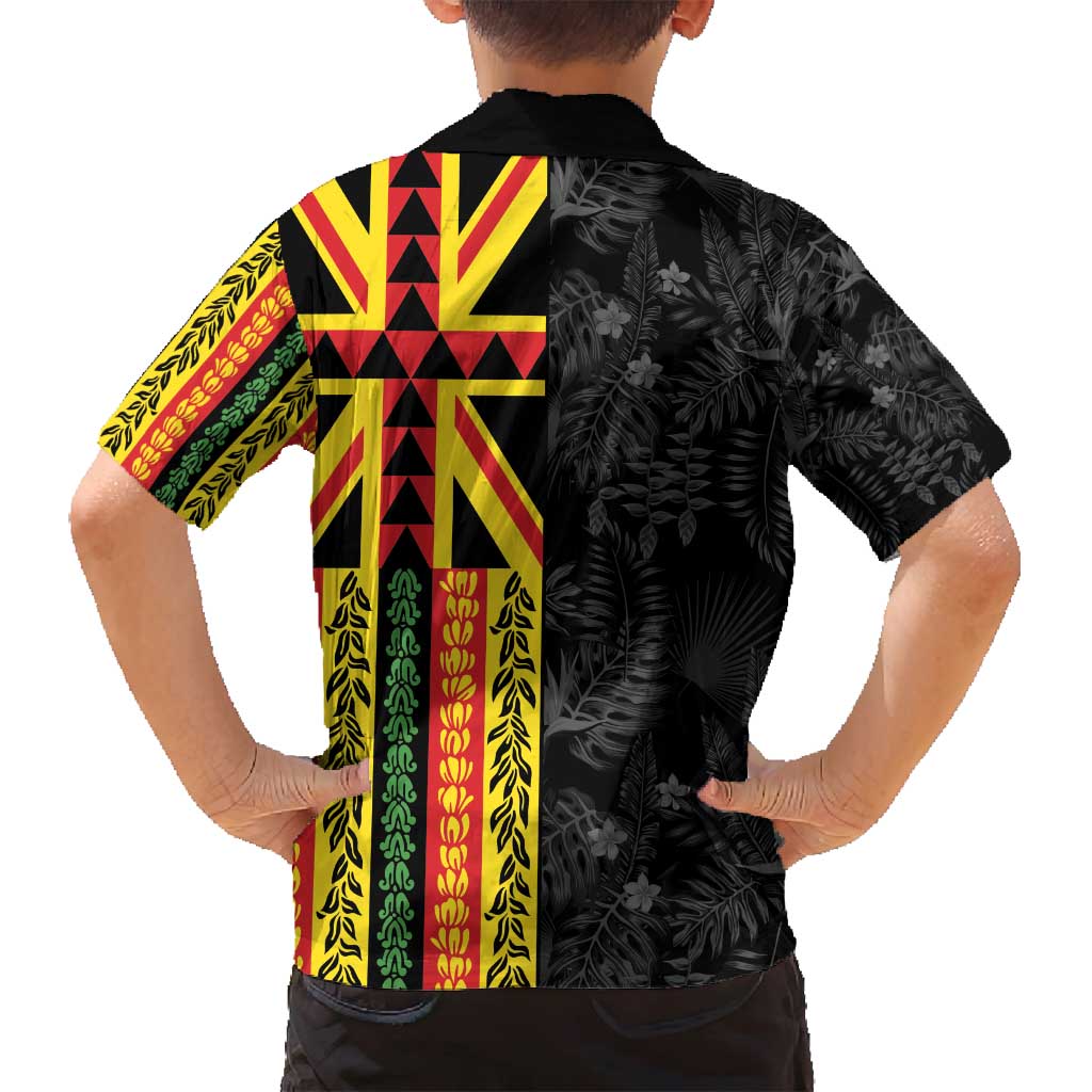 Hawaii Maoli Spirit Family Matching Puletasi and Hawaiian Shirt Kakau Pattern With Flower Lei - Polynesian Pride