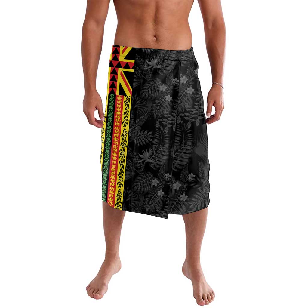 Hawaii Maoli Spirit Lavalava Kakau Pattern With Flower Lei - Polynesian Pride
