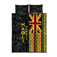 Hawaii Maoli Spirit Quilt Bed Set Kakau Pattern With Flower Lei LT05 - Polynesian Pride