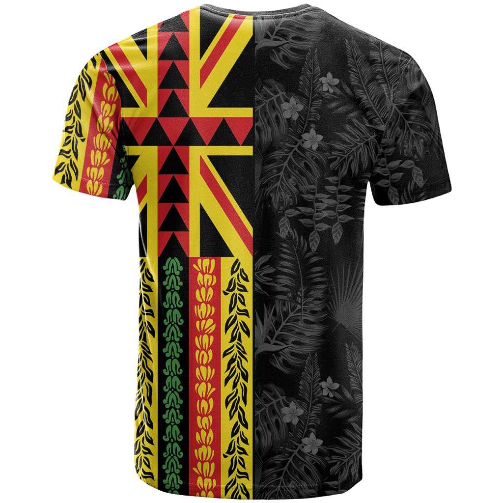 Hawaii Maoli Spirit T Shirt Kakau Pattern With Flower Lei LT05 - Polynesian Pride