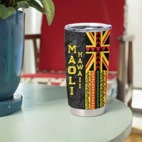 Hawaii Maoli Spirit Tumbler Cup Kakau Pattern With Flower Lei LT05 - Polynesian Pride