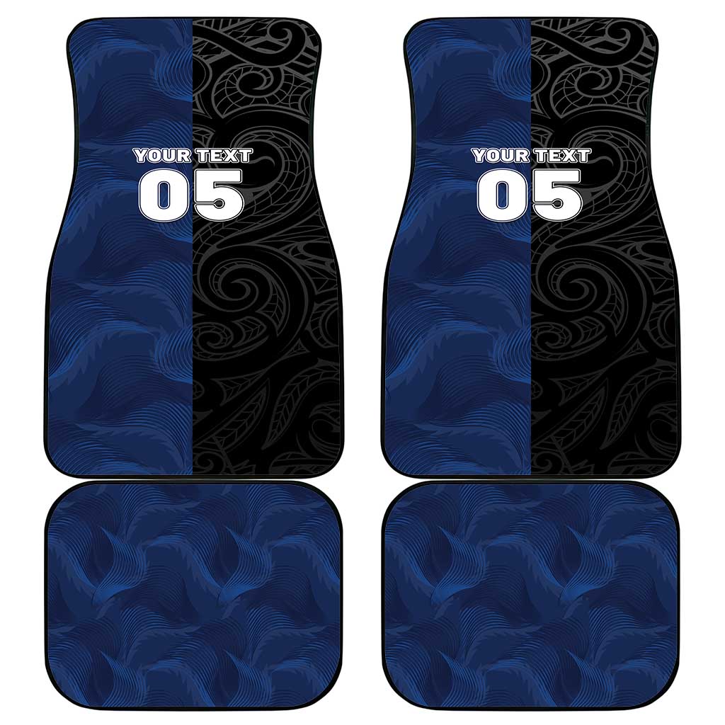 France And New Zealand Rugby Custom Car Mats Les Bleus Rooster With Maori Tiki LT05 - Polynesian Pride