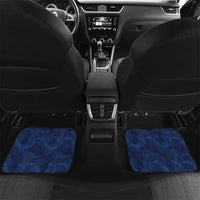 France And New Zealand Rugby Custom Car Mats Les Bleus Rooster With Maori Tiki LT05 Set 2pcs - Back Black - Polynesian Pride