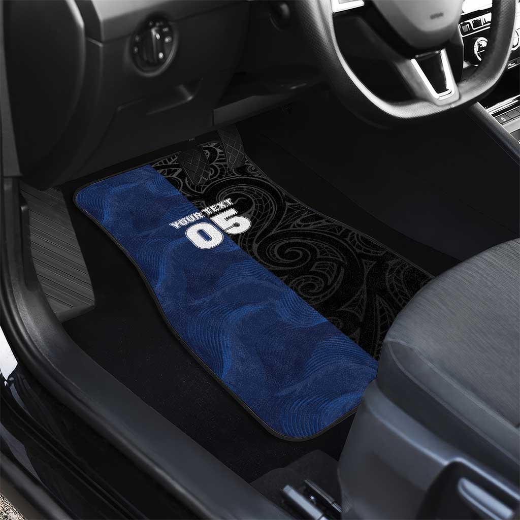 France And New Zealand Rugby Custom Car Mats Les Bleus Rooster With Maori Tiki LT05 - Polynesian Pride