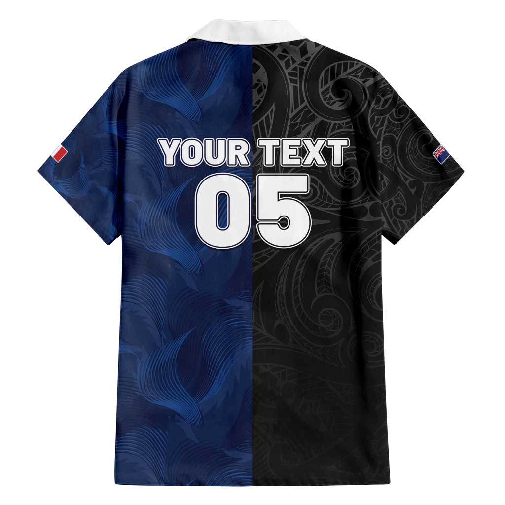 France And New Zealand Rugby Custom Family Matching Puletasi and Hawaiian Shirt Les Bleus Rooster With Maori Tiki LT05 - Polynesian Pride