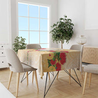 New Zealand Aotearoa Cockatoo Tablecloth Maori Pattern With Pohutukawa Flowers