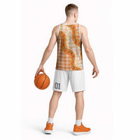 Orange Hawaii Palaka Basketball Jersey Hawaiian Ilima Lei