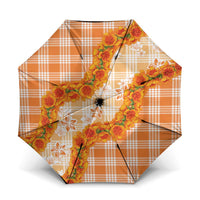 Orange Hawaii Palaka Umbrella Hawaiian Ilima Lei