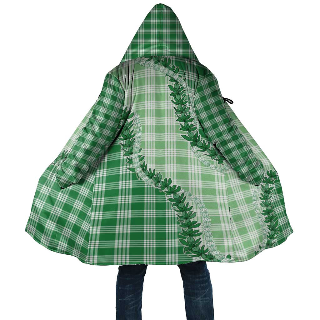 Green Hawaii Palaka Cloak Hawaiian Pikake Lei