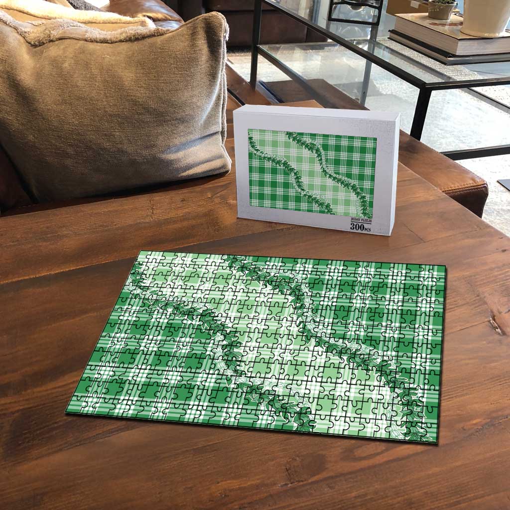 Green Hawaii Palaka Puzzle Hawaiian Pikake Lei