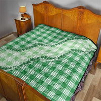 Green Hawaii Palaka Quilt Hawaiian Pikake Lei