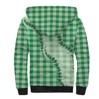 Green Hawaii Palaka Sherpa Hoodie Hawaiian Pikake Lei LT05 - Polynesian Pride
