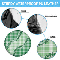 Green Hawaii Palaka Spare Tire Cover Hawaiian Pikake Lei